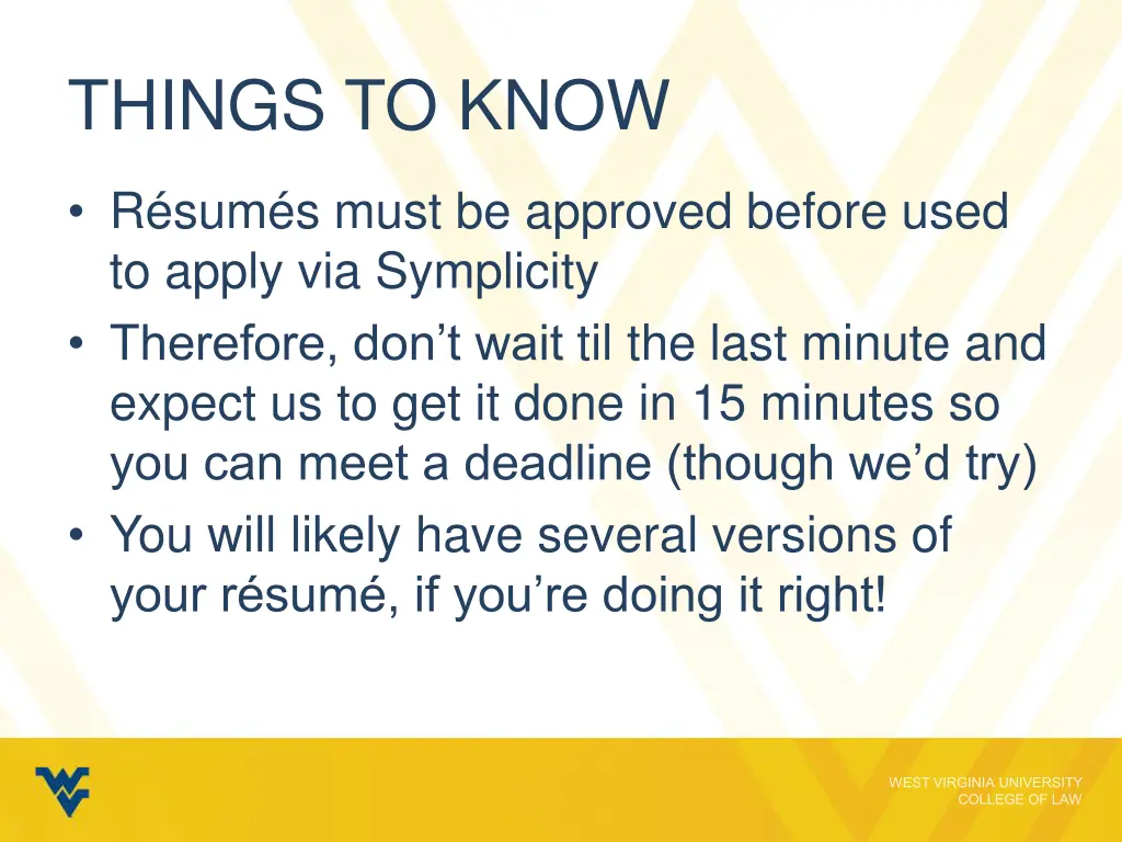 things to know