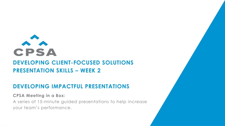 developing client focused solutions presentation