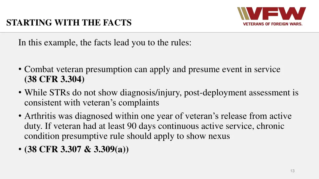 starting with the facts 1