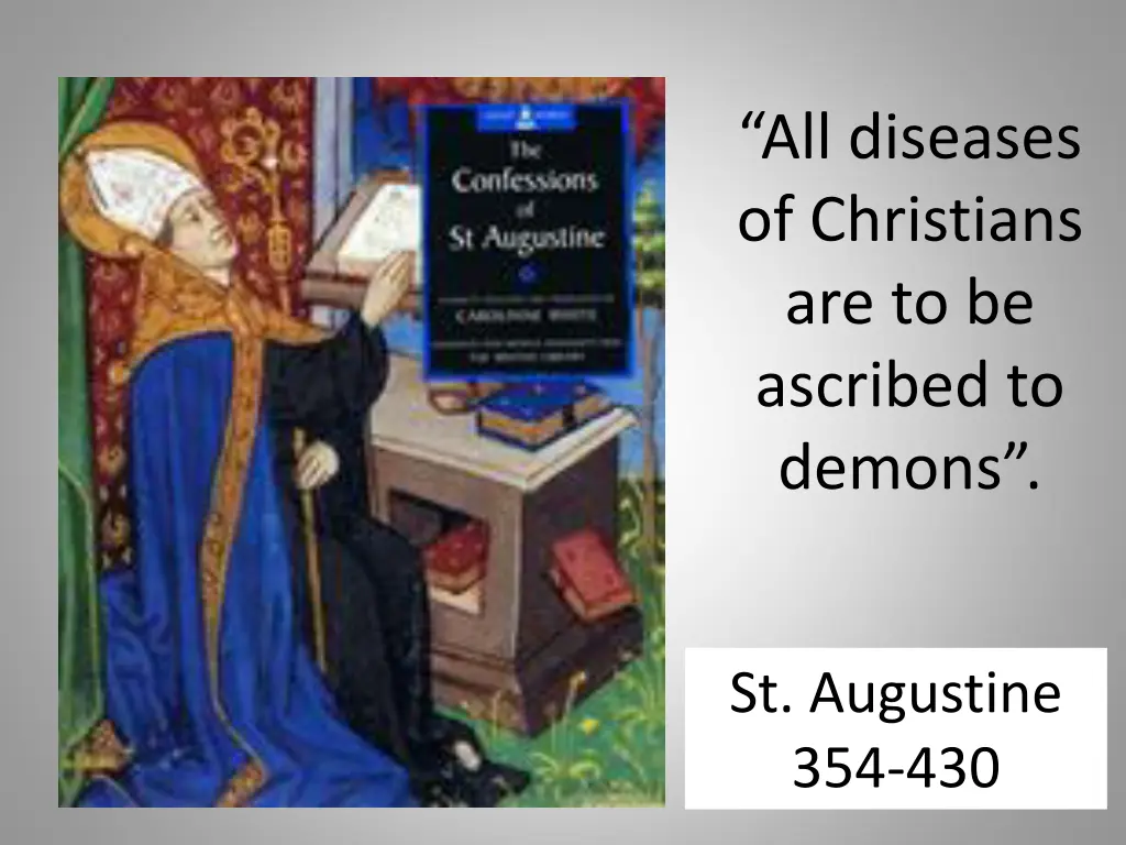 all diseases of christians are to be ascribed