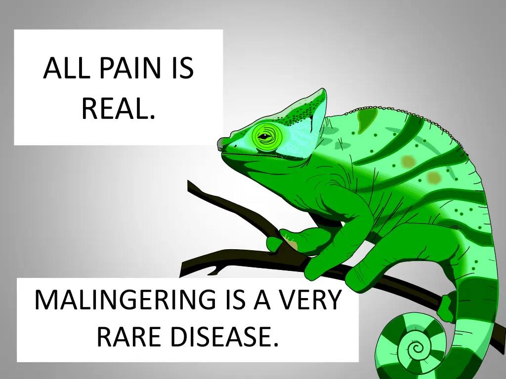 all pain is real