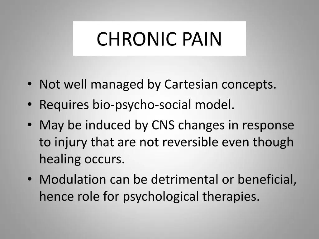 chronic pain 1