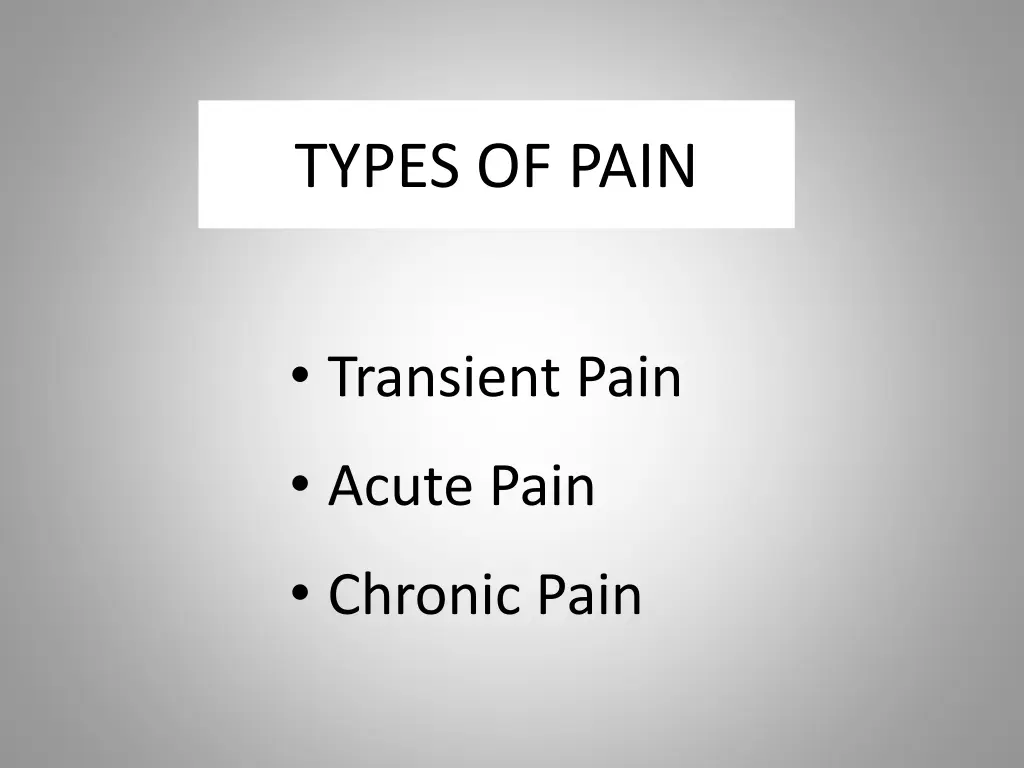types of pain 1