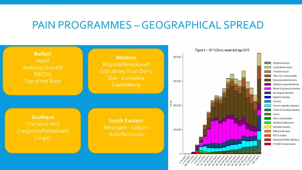 pain programmes geographical spread