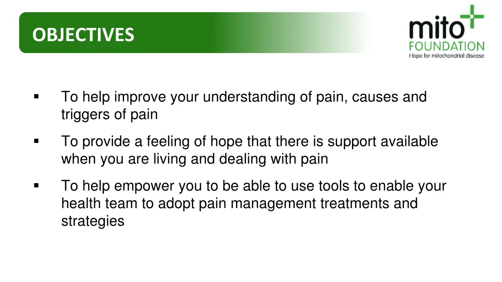 objectives