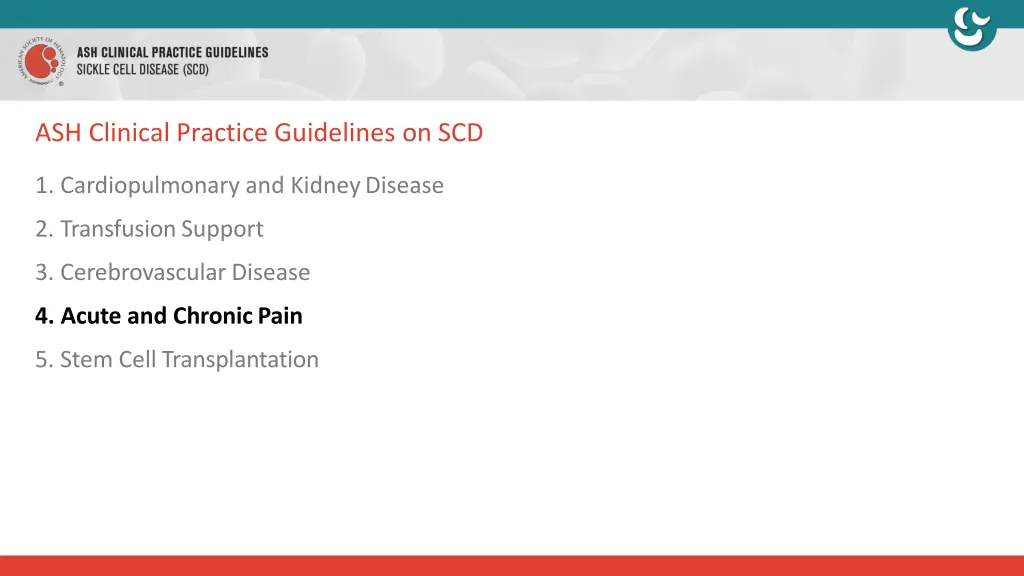 ash clinical practice guidelines on scd