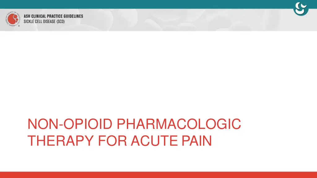 non opioid pharmacologic therapy for acute pain