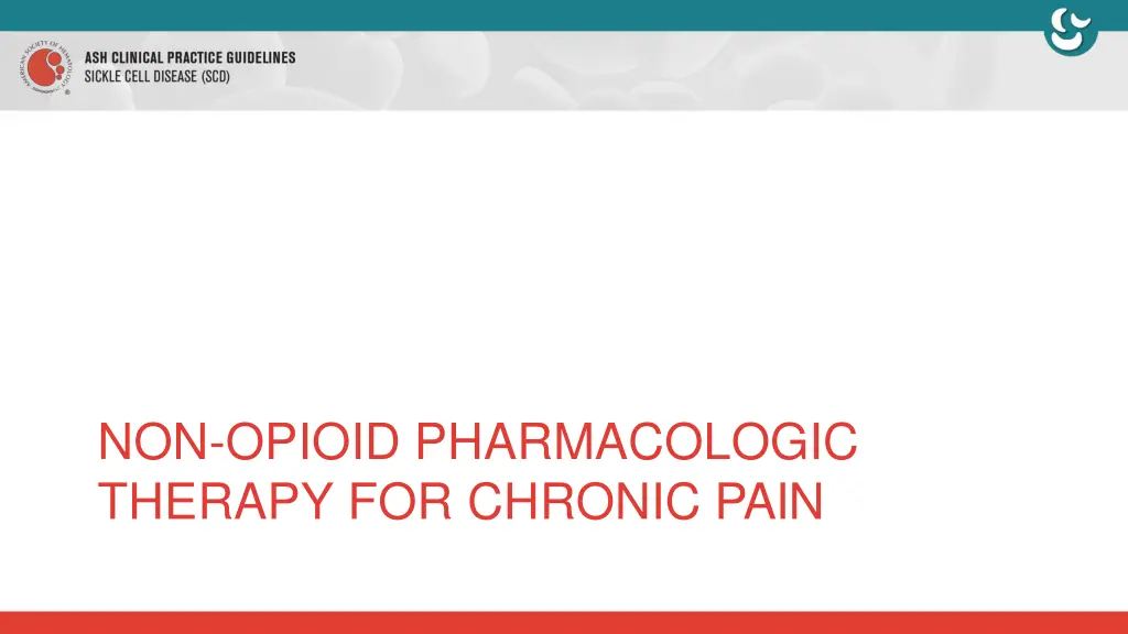 non opioid pharmacologic therapy for chronic pain