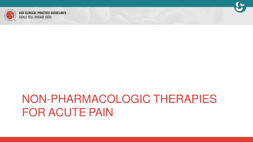 non pharmacologic therapies for acute pain