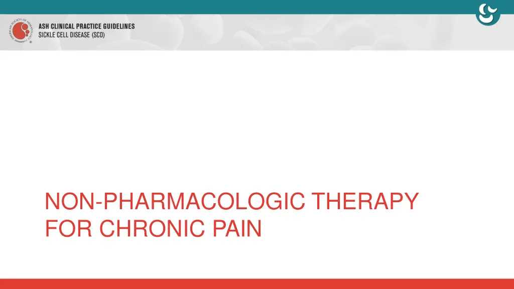non pharmacologic therapy for chronic pain