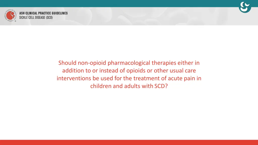 should non opioid pharmacological therapies