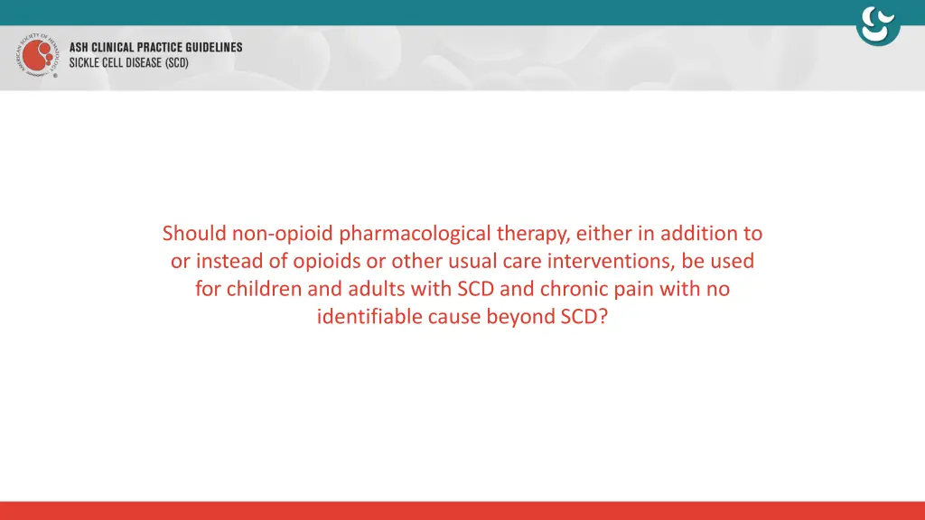 should non opioid pharmacological therapy either