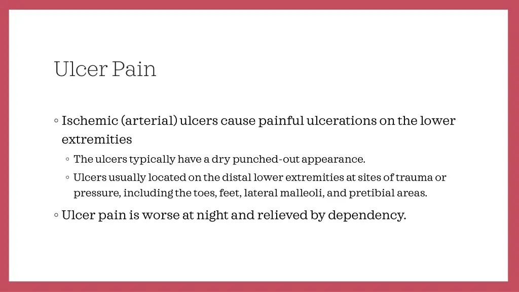 ulcer pain