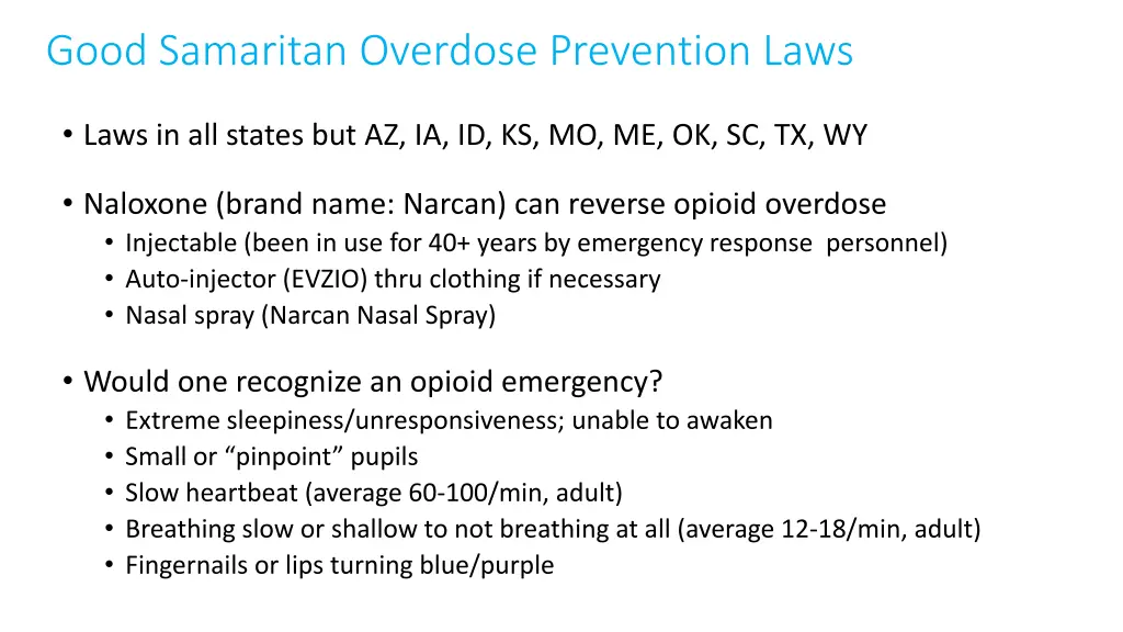 good samaritan overdose prevention laws