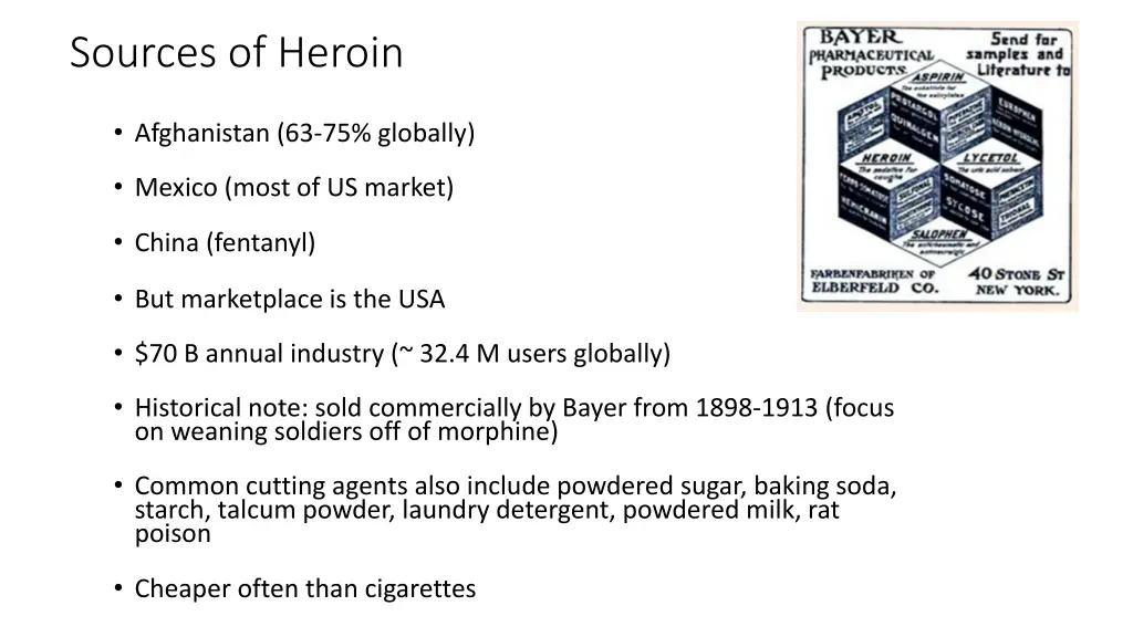 sources of heroin