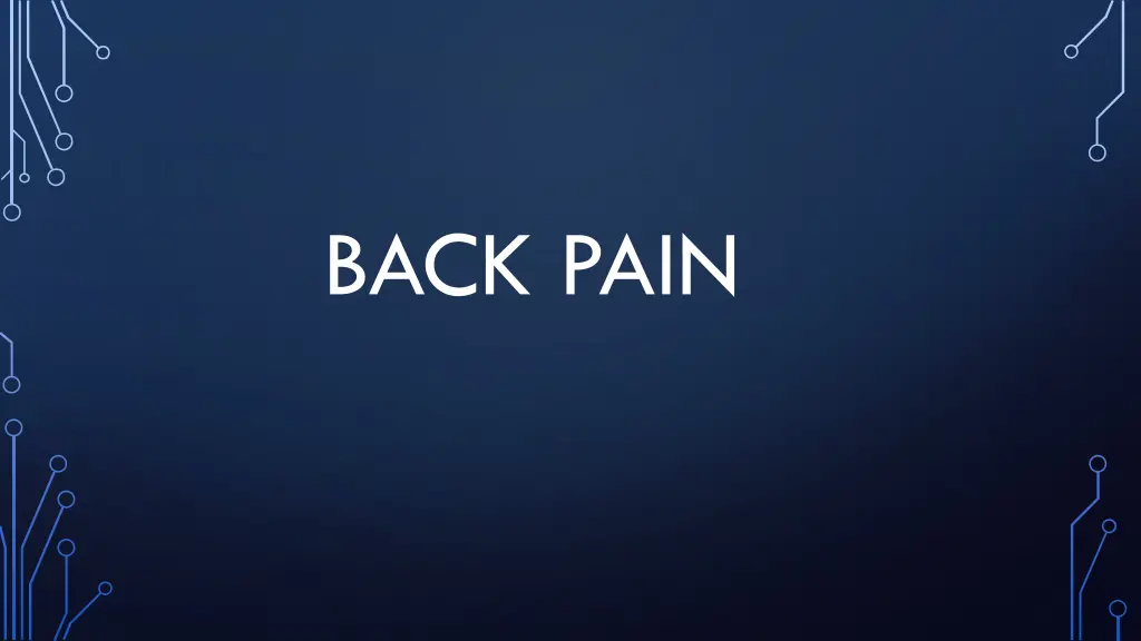 back pain