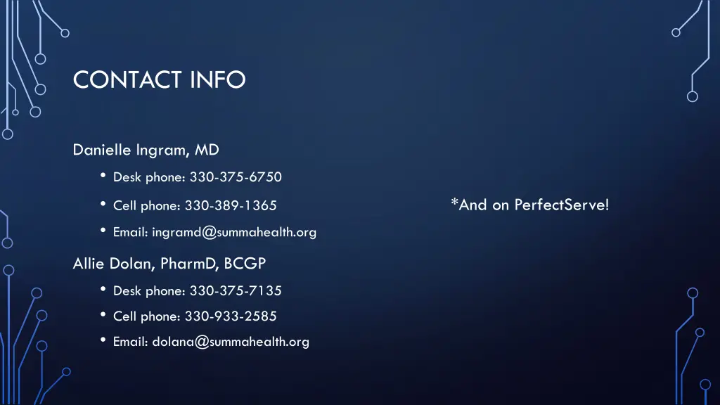 contact info