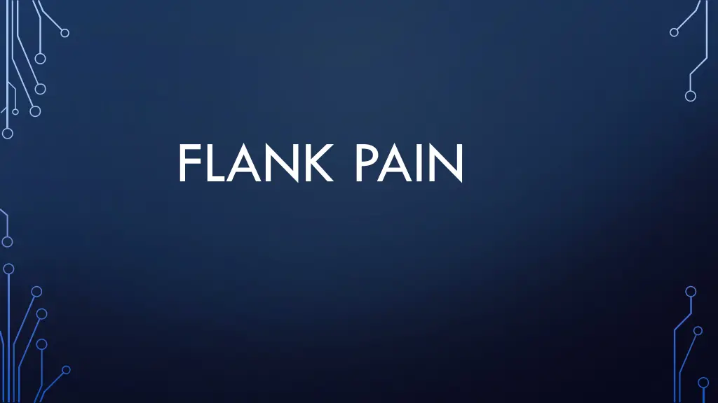 flank pain