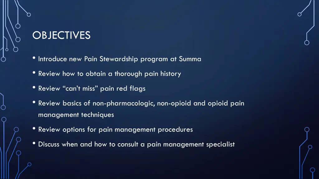 objectives