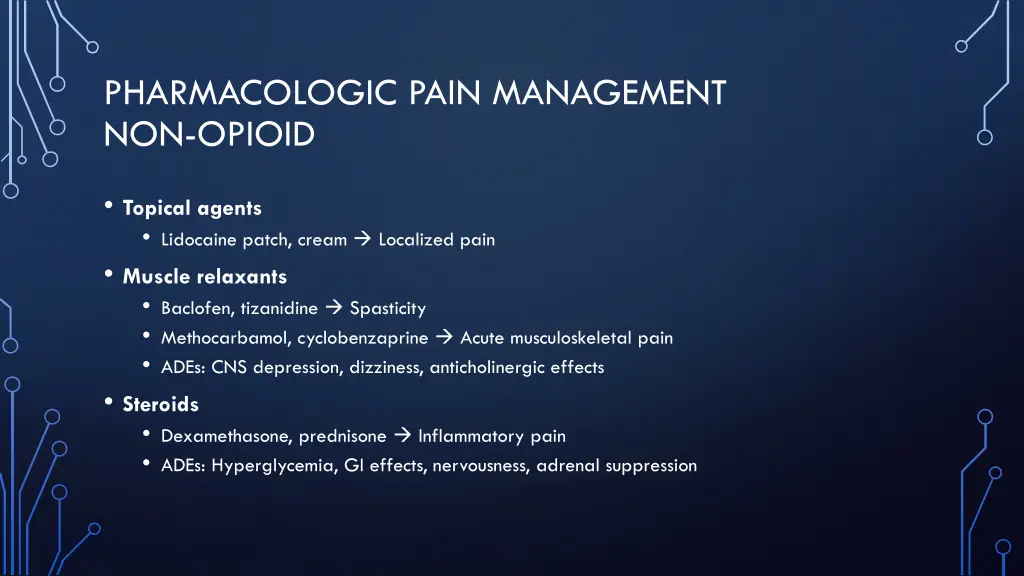 pharmacologic pain management non opioid 2