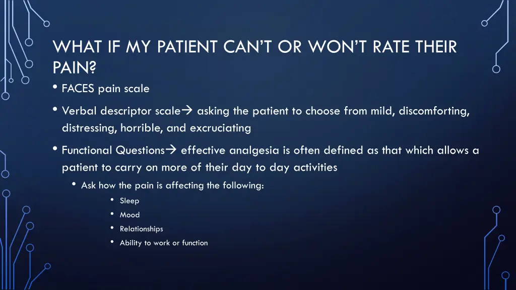what if my patient can t or won t rate their pain