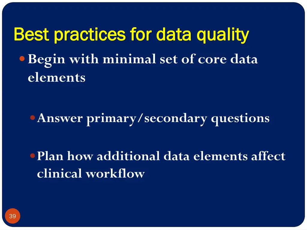 best practices for data best practices for data