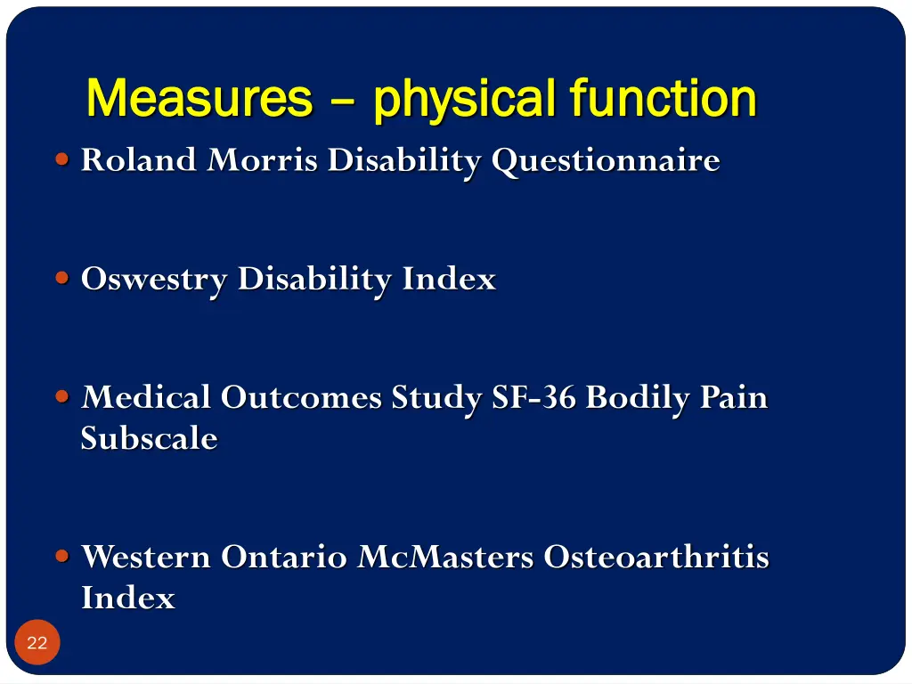 measures measures physical function physical 1