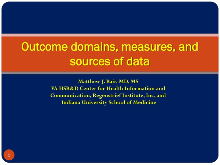 outcome domains measures and outcome domains