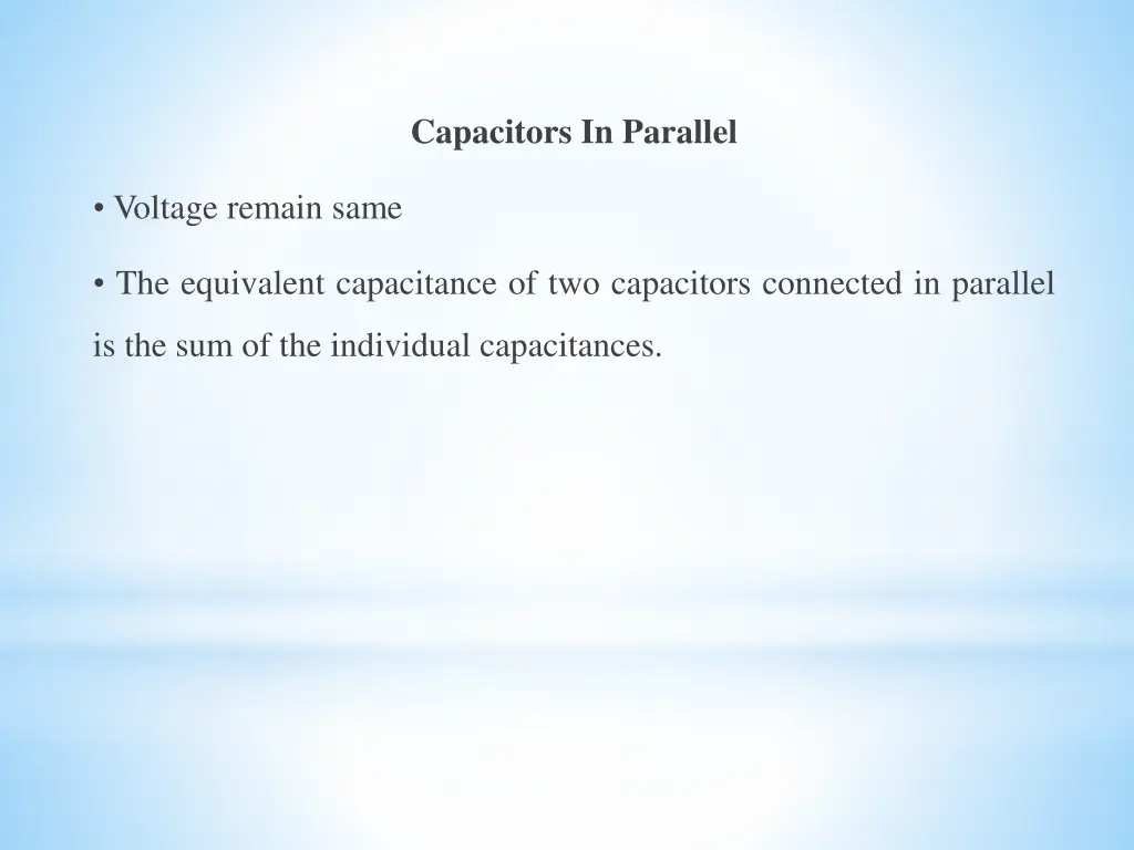 capacitors in parallel