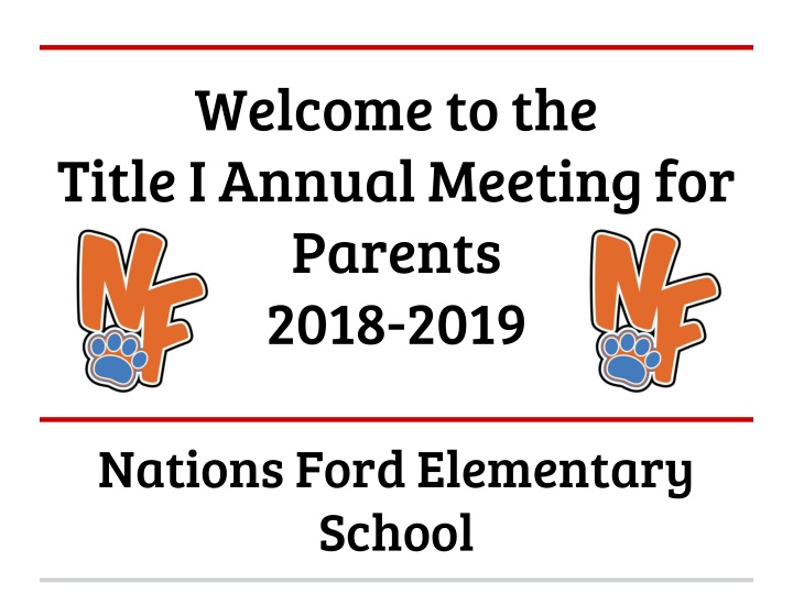 welcome to the title i annual meeting for parents