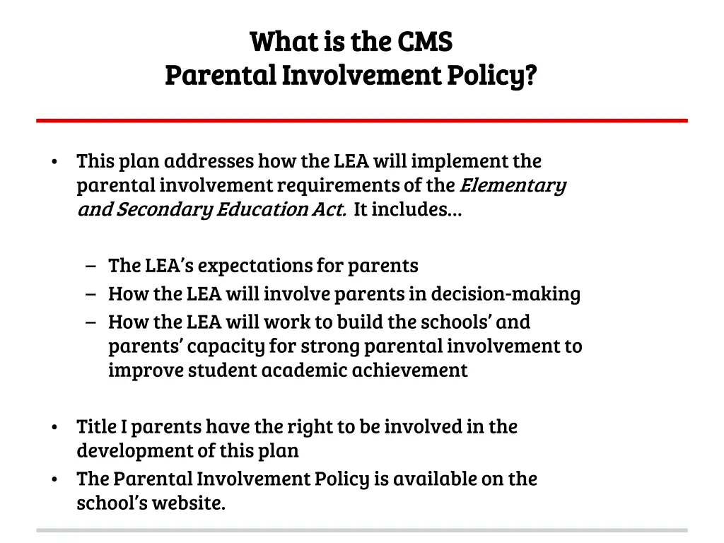 what is the cms what is the cms parental