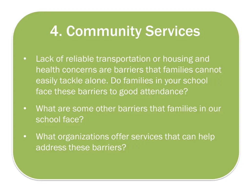 4 community services