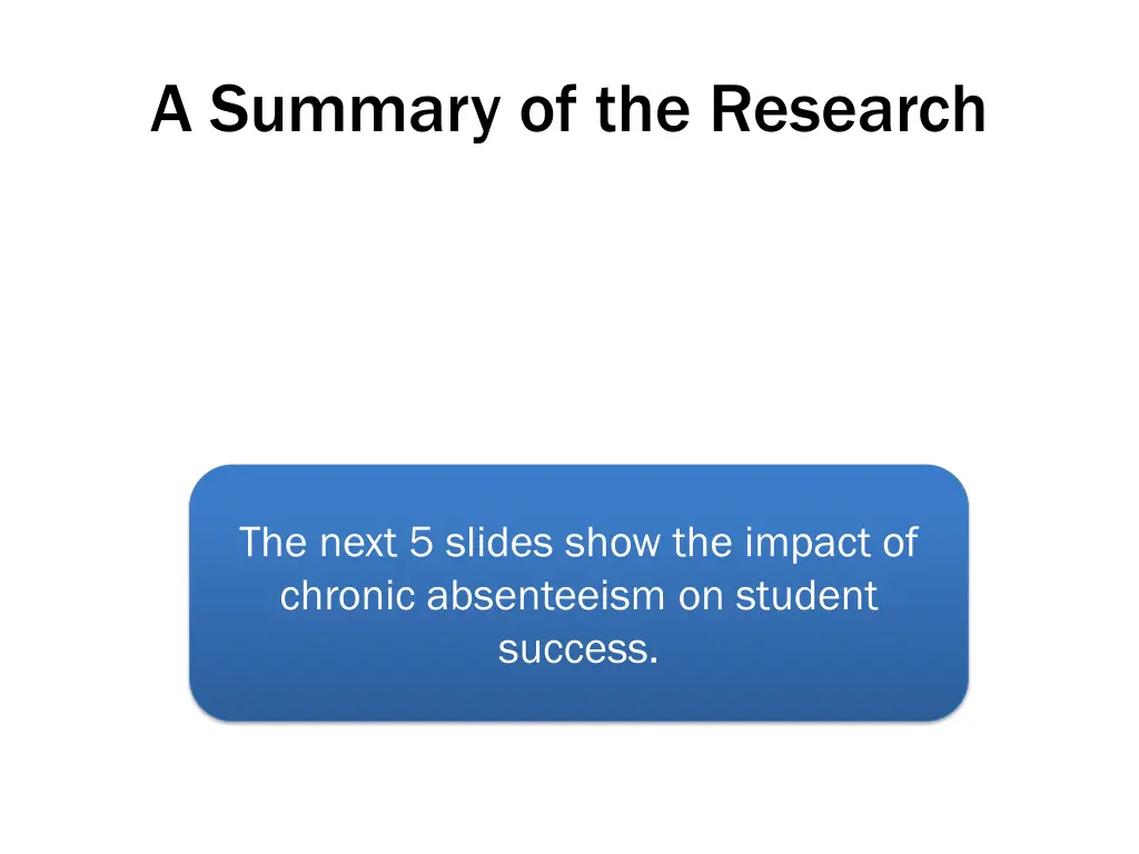 a summary of the research