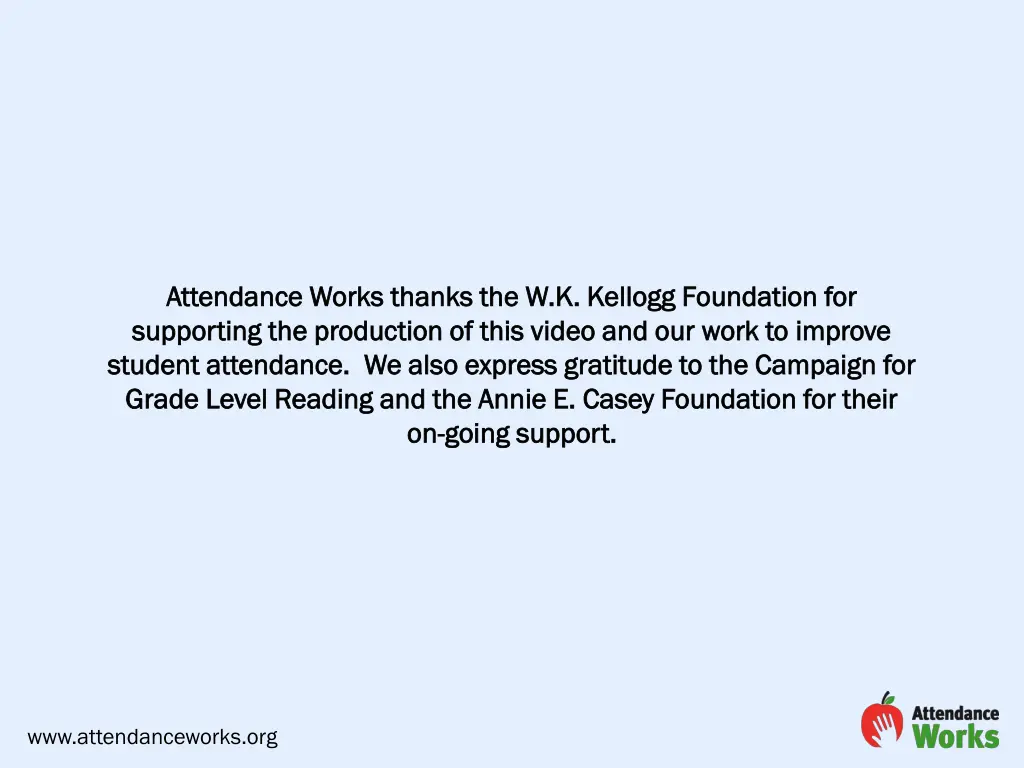 attendance works thanks the w k kellogg