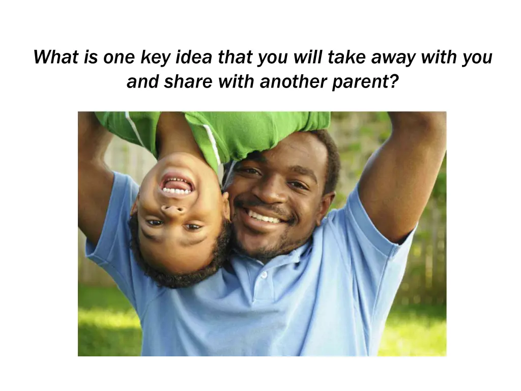 what is one key idea that you will take away with