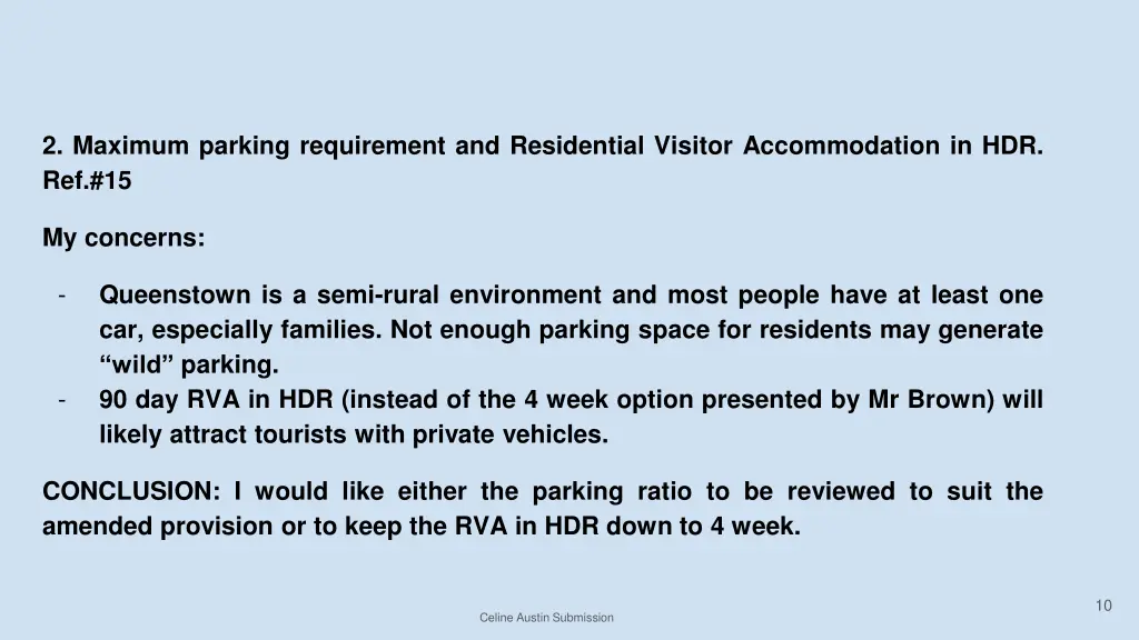 2 maximum parking requirement and residential