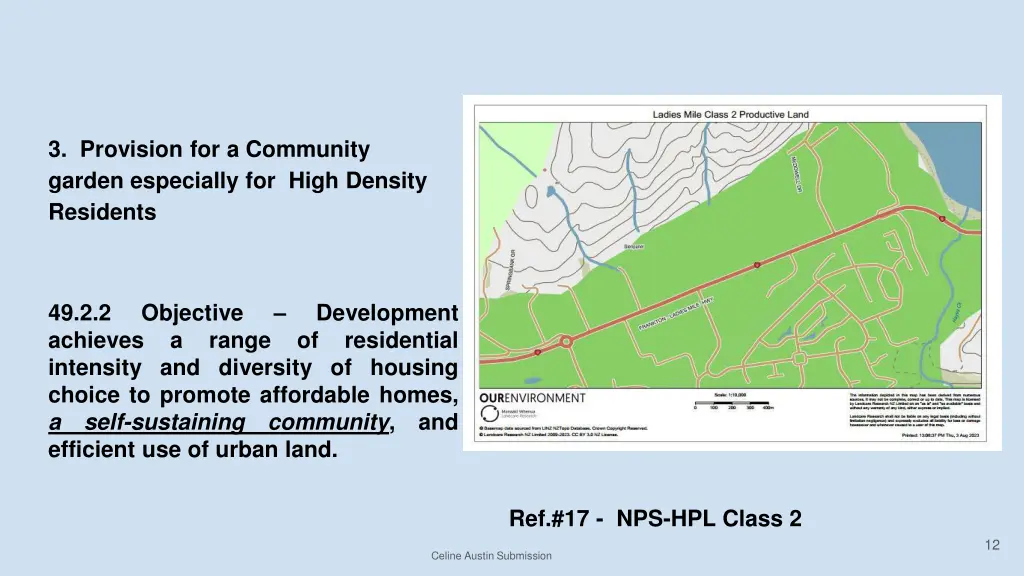 3 provision for a community garden especially