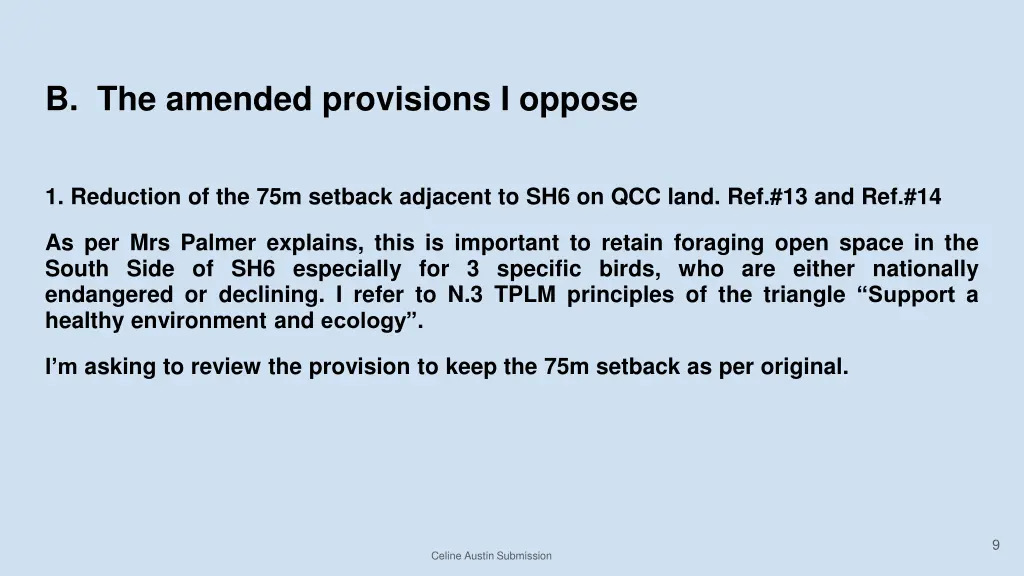 b the amended provisions i oppose
