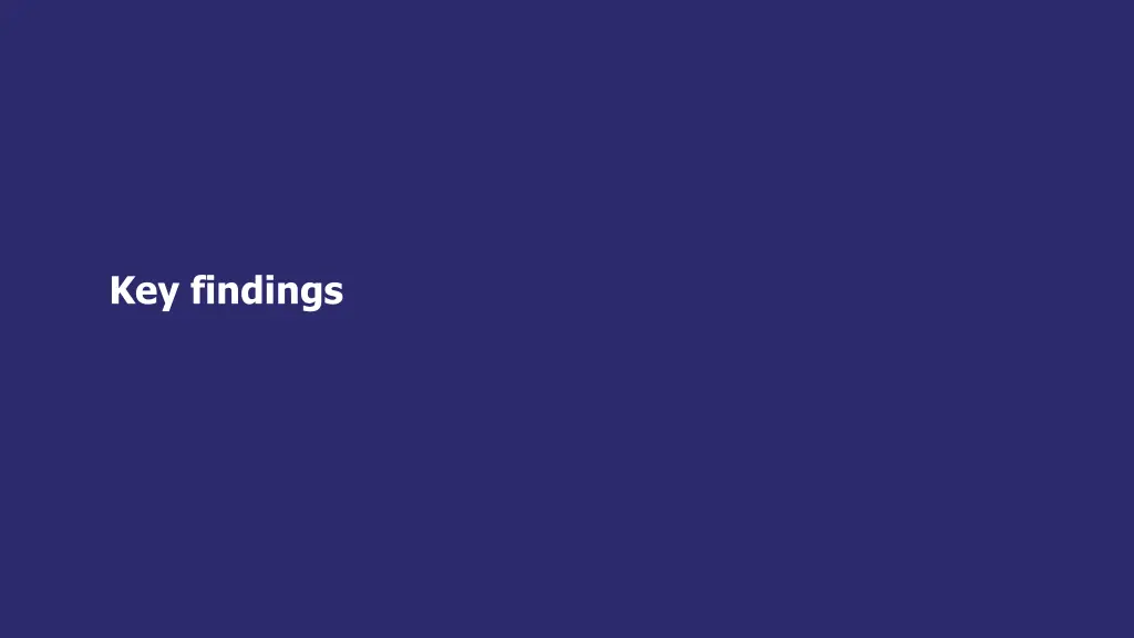 key findings