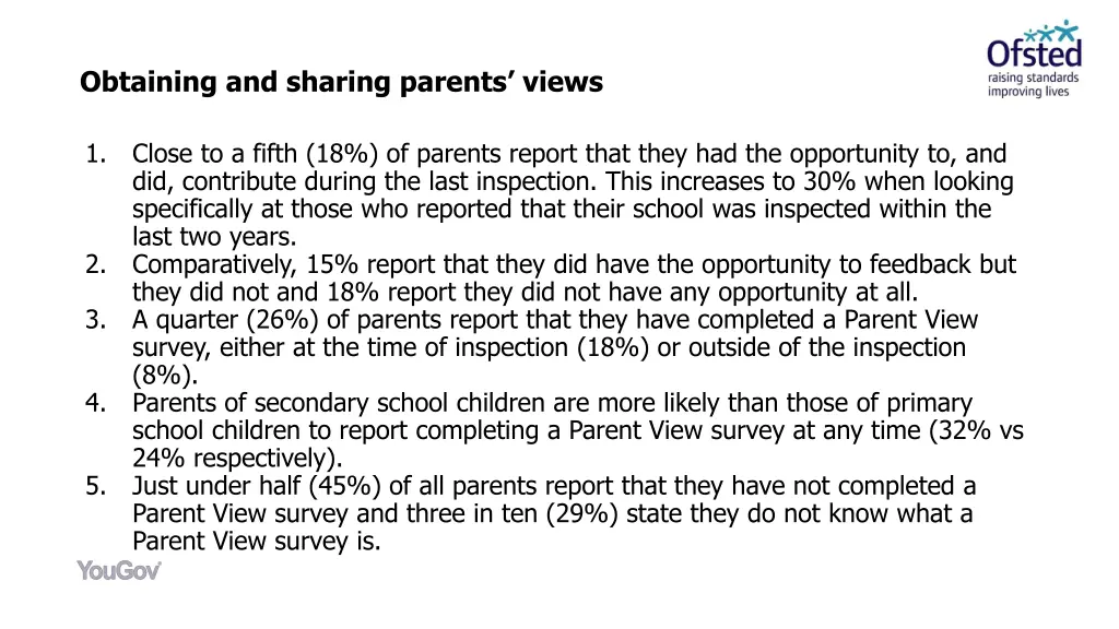 obtaining and sharing parents views