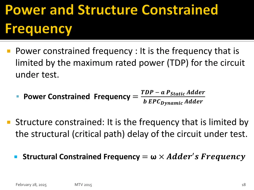 power constrained frequency it is the frequency