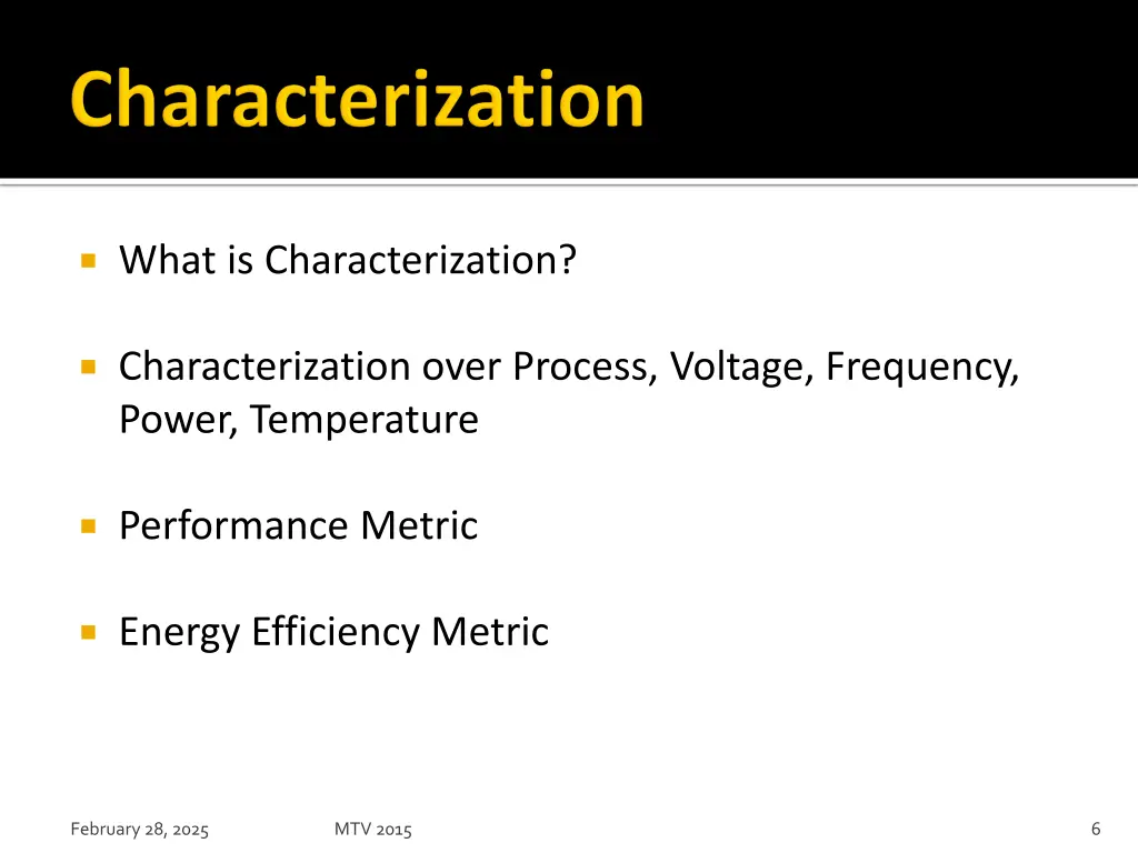 what is characterization