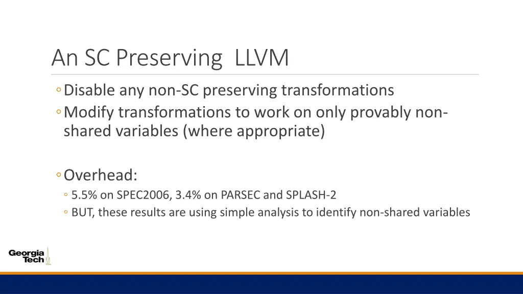 an sc preserving llvm