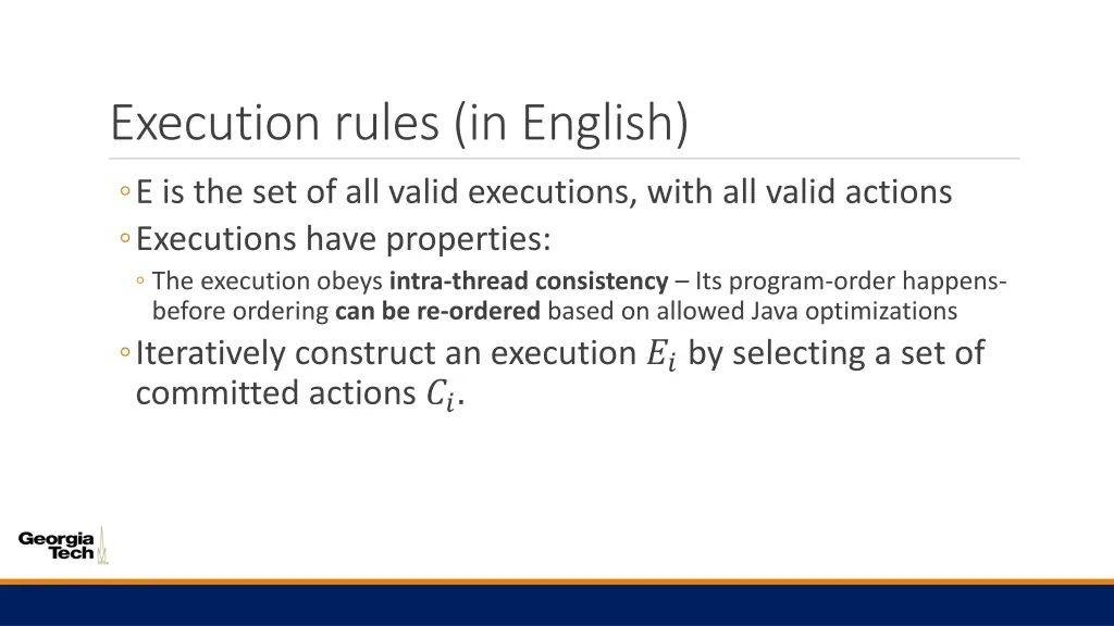 execution rules in english