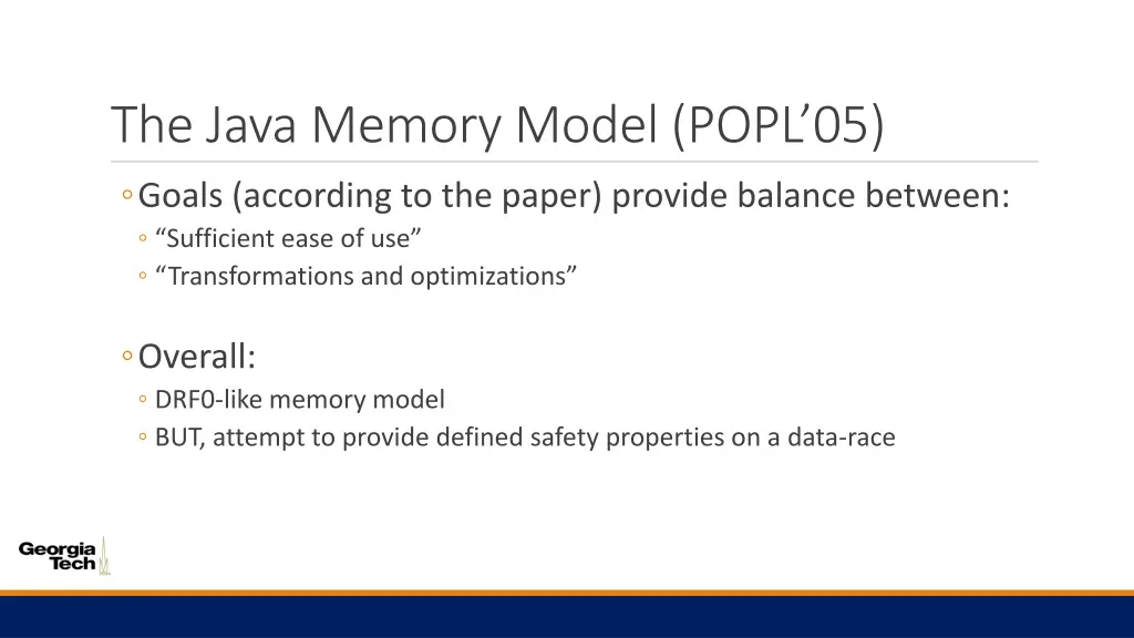 the java memory model popl 05