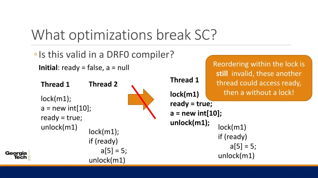 what optimizations break sc 1