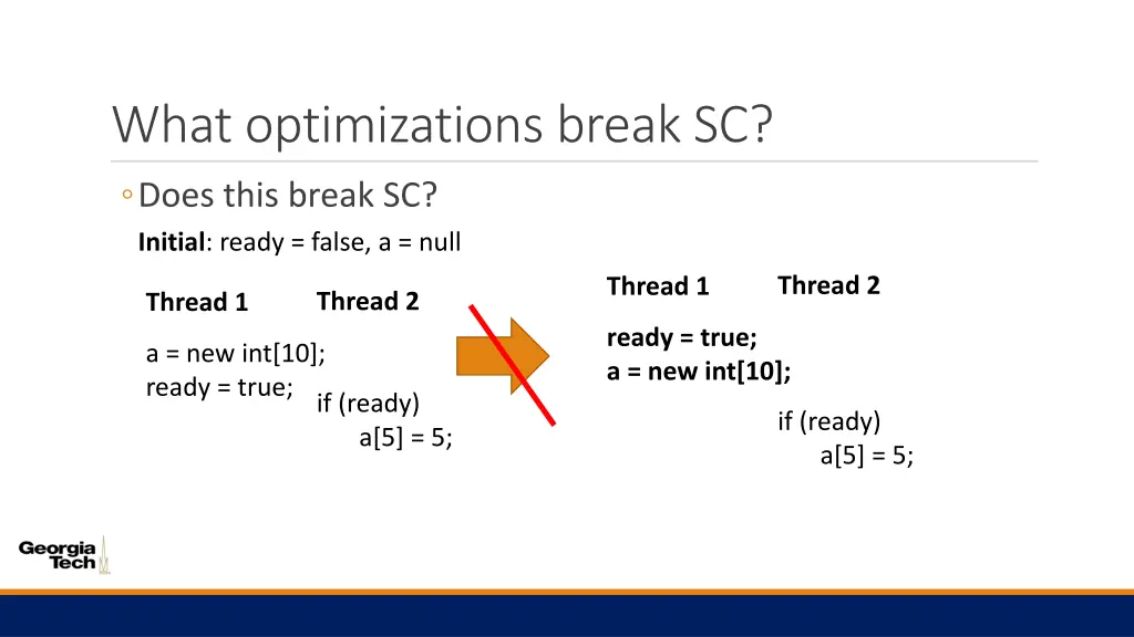 what optimizations break sc