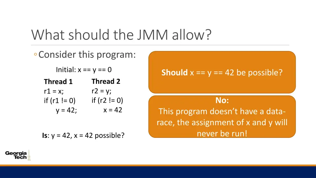 what should the jmm allow