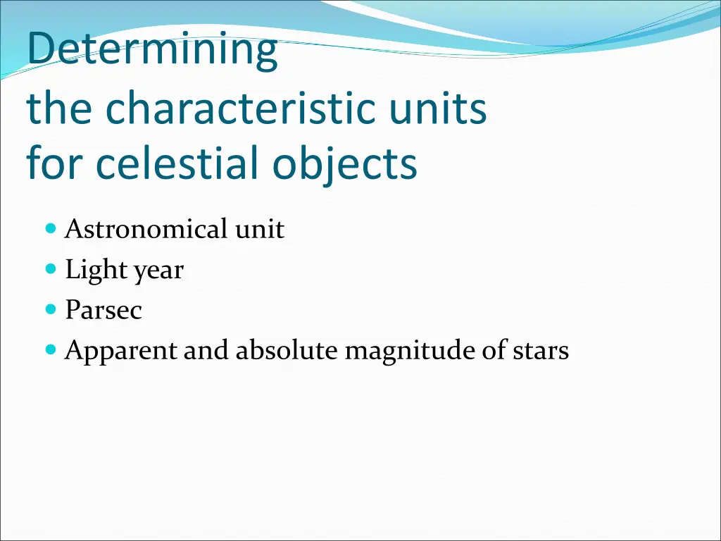 determining the characteristic units