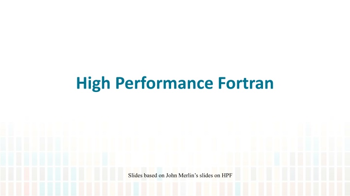 high performance fortran